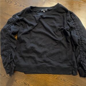 Sanctuary Black Ruched Sleeve Sweater